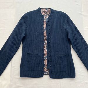 Morrocan quilted navy blue jacket